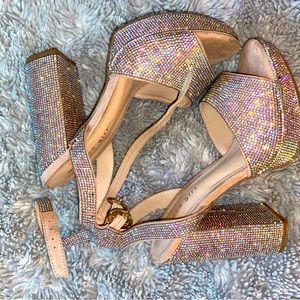 Madden Girl Platform Rhinestone Heels